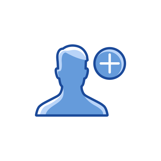Add contact, add friend, friend request, user icon